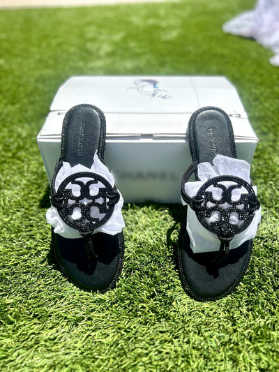 Tory Burch Sandals Black (Sparkle)