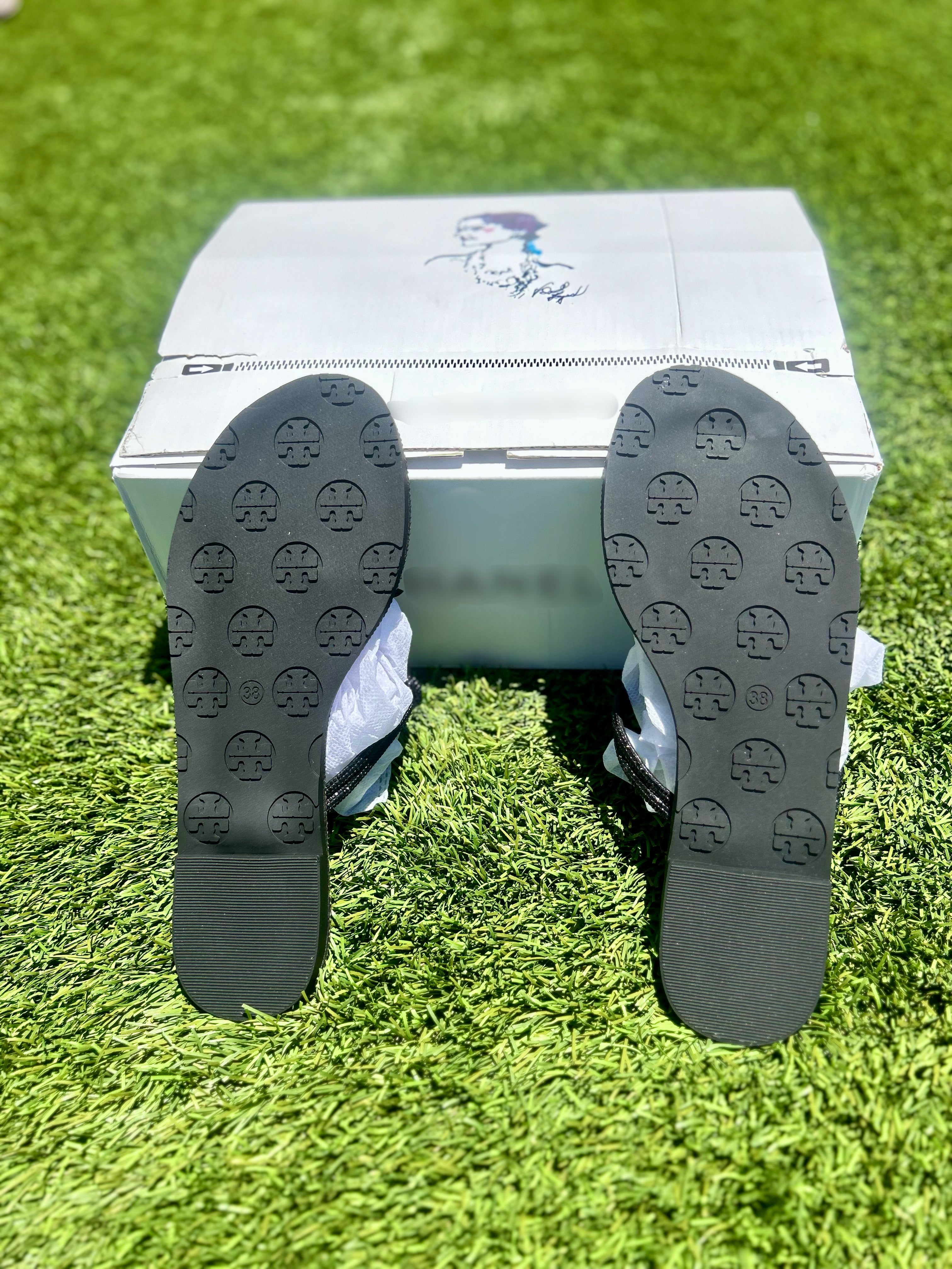 Tory Burch Sandals Black (Sparkle)